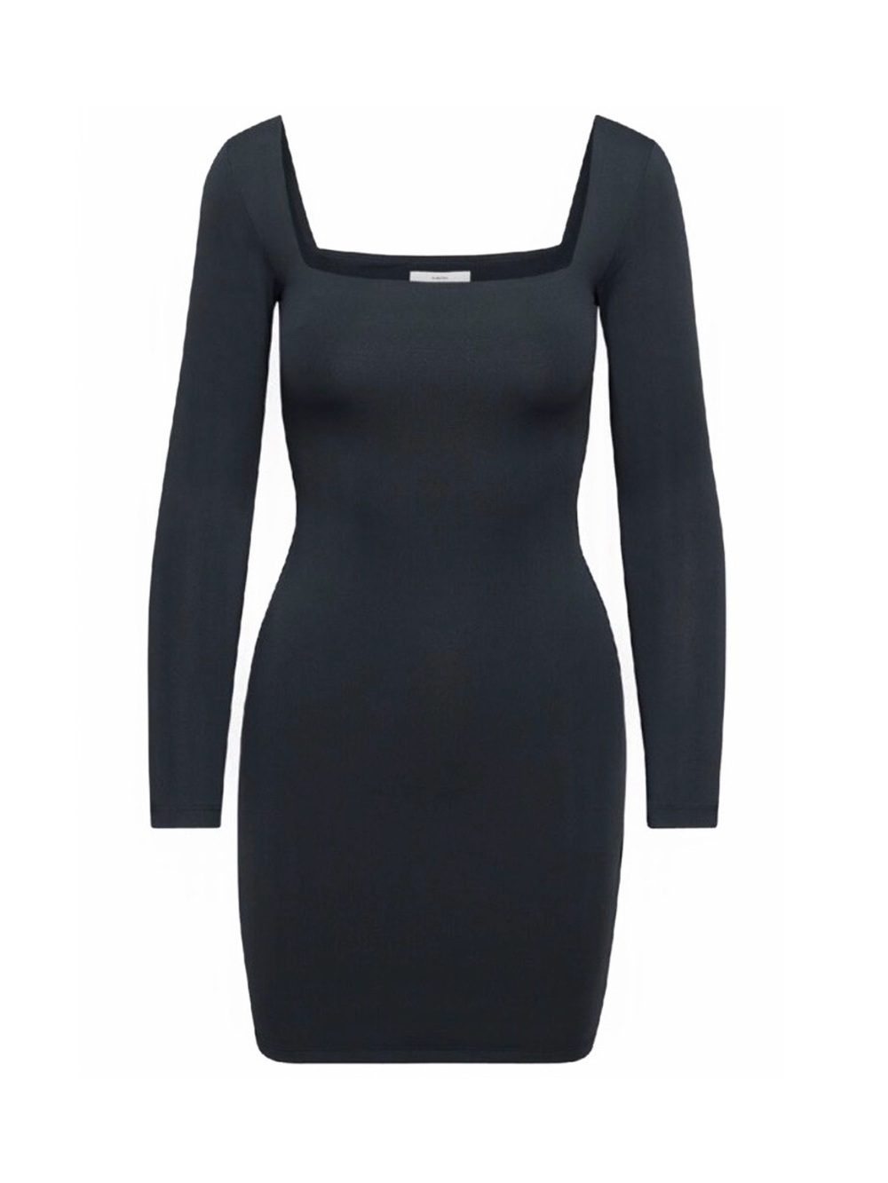 Babaton Aritzia Contour Square Neckline Long Sleeve Mini Dress Size S Black